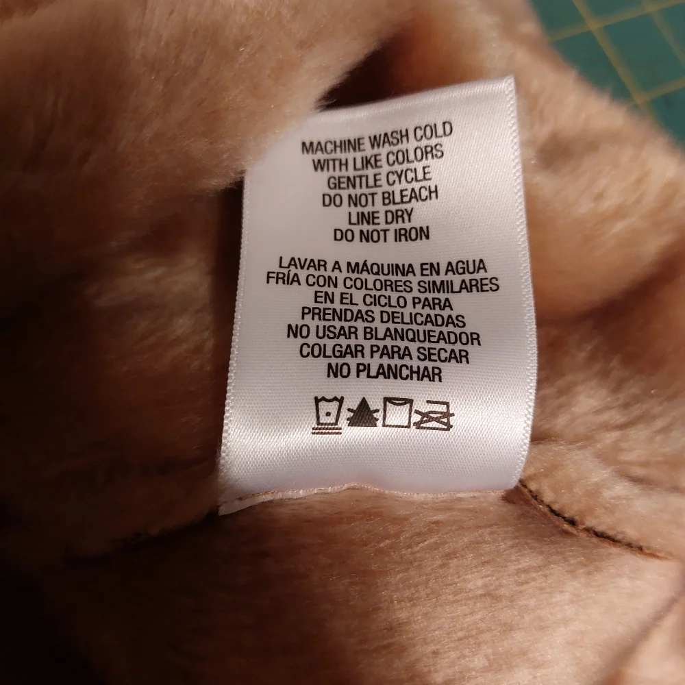 Jacklyn Smith Tan/ Camel Faux Fur And Suede Full Zip Vest Pockets  Wms XL‎